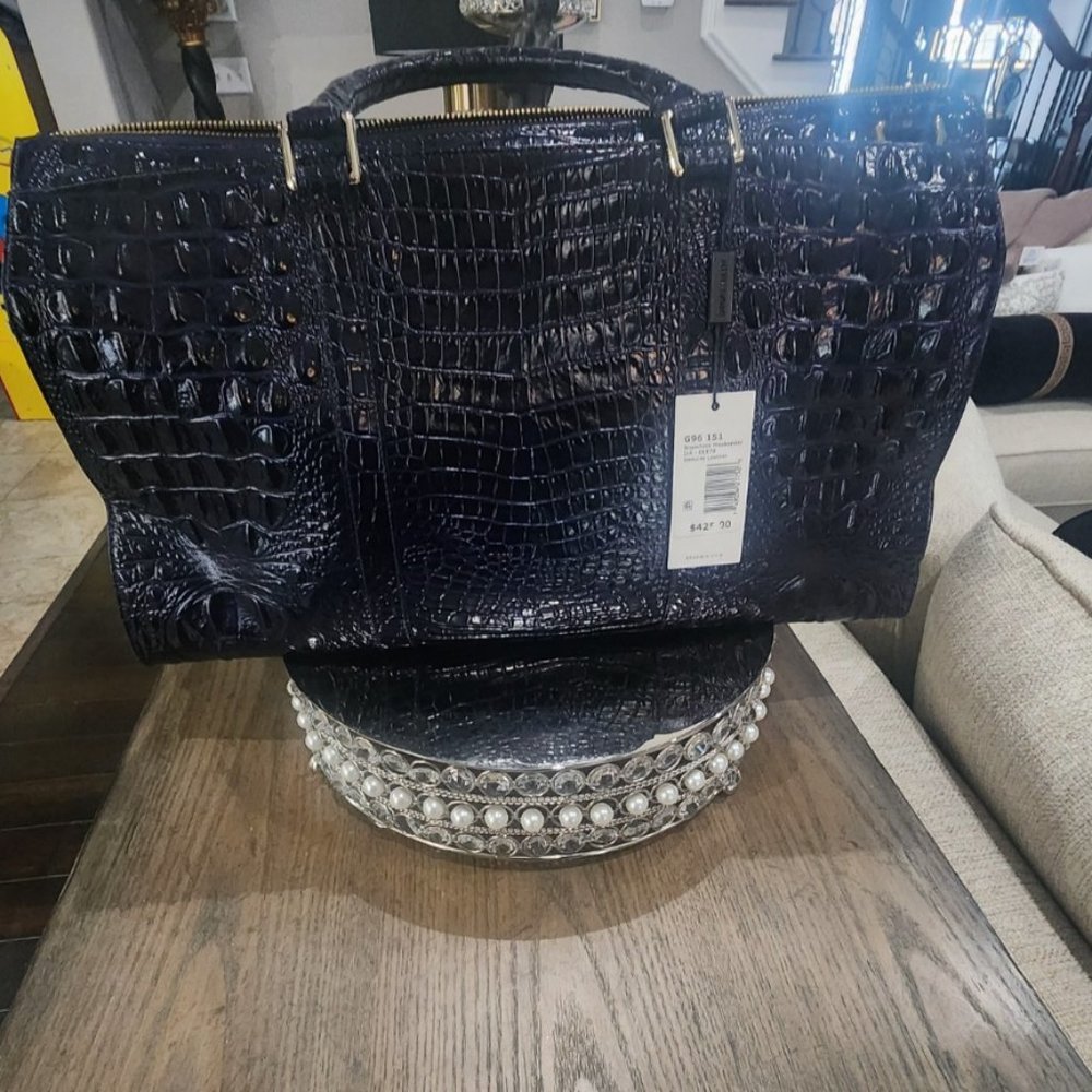 NWT Rare Color Authentic Blue Brahmin Genuine Leather Anywhere - Picture 8 of 11